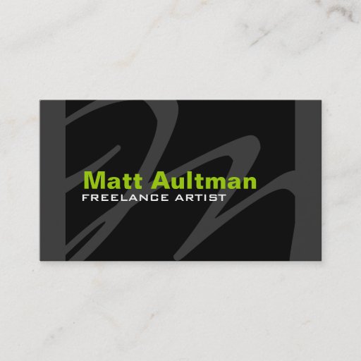 Customizable Monogram Business Cards