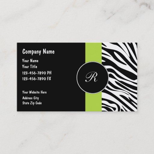 Customizable Monogram Business Cards