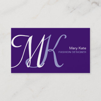 Monogram Business Color Business Card