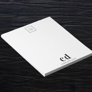 Monogram business company logo notepad