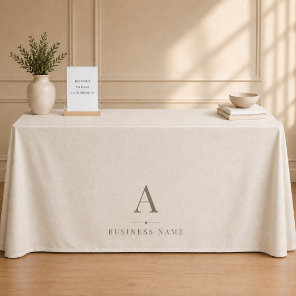 Monogram Business Linen Branded Table Banner Tablecloth
