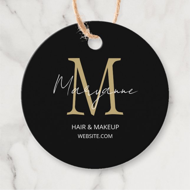 Monogram Business Logo Product Tag (Front)