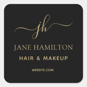 Monogram Business Logo Square Sticker