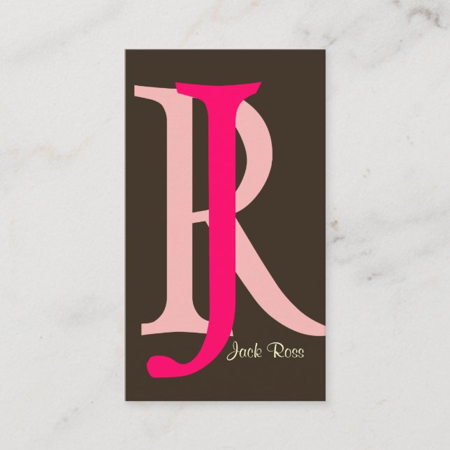 Monogram businesscards business card (Front)