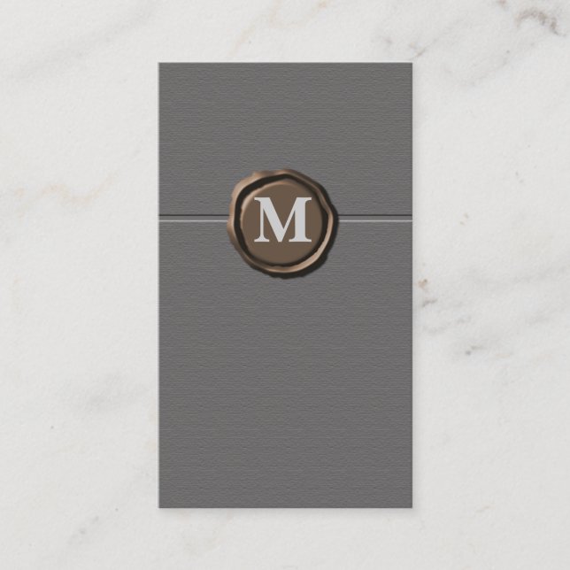 Monogram businesscards business card (Front)