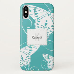 Monogram Butterflies Art iPhone X Case