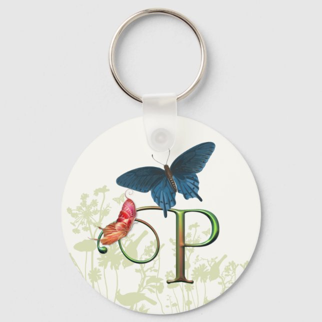 Monogram Butterfly Fantasy P Keychain (Front)