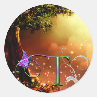 Monogram Butterfly Sticker Fantasy T