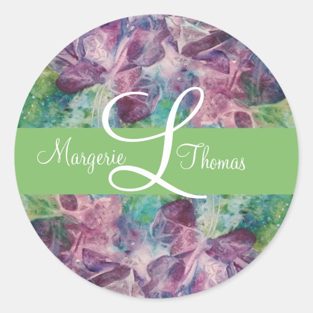 Monogram Butterfly Wedding Initial Envelope Seals (Front)