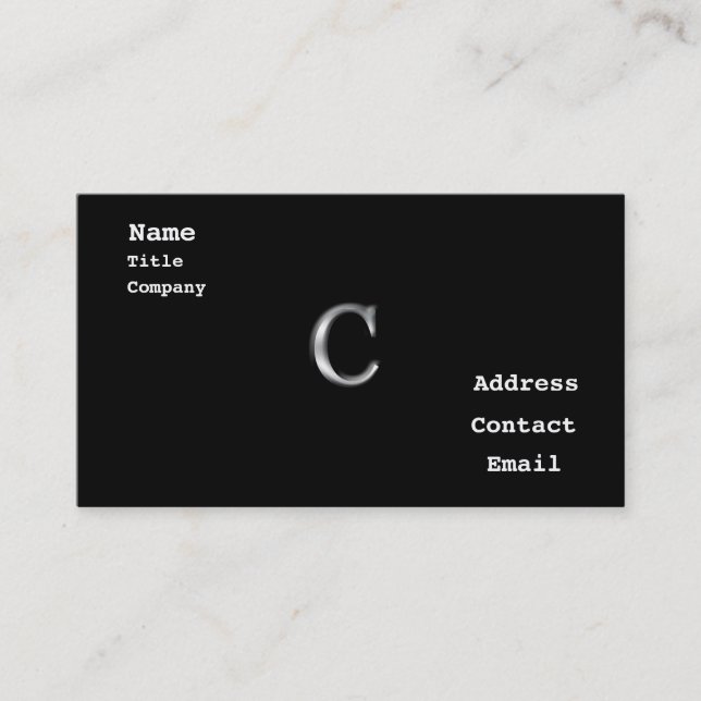 Monogram C business Cards (Front)