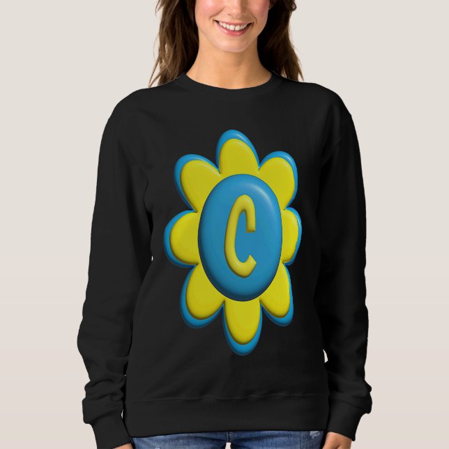 Monogram C  Colorful Flower Sweatshirt (Front)