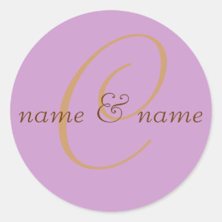 monogram "C" label - personalize names