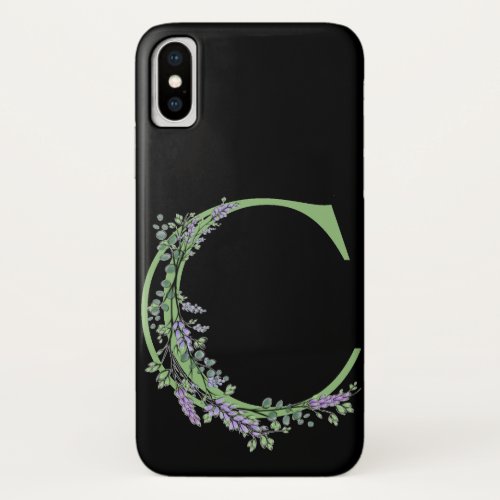 Monogram C Lavender Eucalyptus iPhone X Case