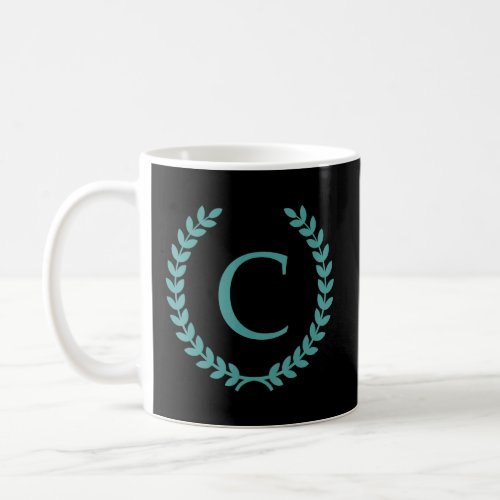 Monogram C Letter C Alphabet C Initial Olive Branc Coffee Mug