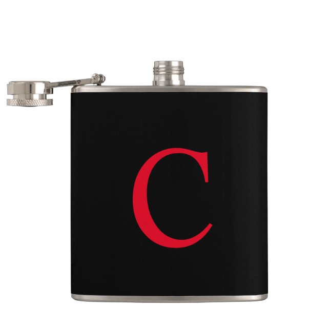 Monogram C On Black Flask (Opened)
