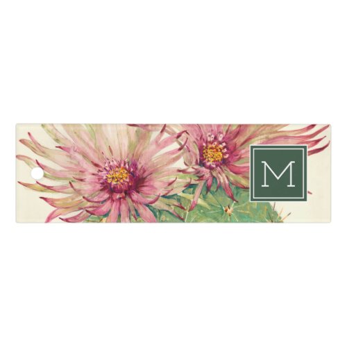 Monogram  Cactus Pink Blossoms Ruler