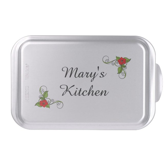 Monogram Cake Pan with Flowers (Front)