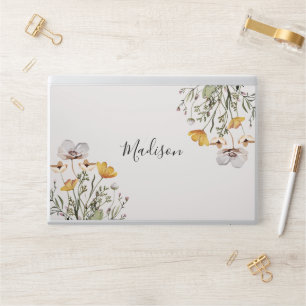 Monogram Calligraphy Dried Wildflower Bouquet HP Laptop Skin