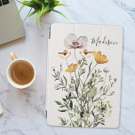Monogram Calligraphy Dried Wildflower Bouquet iPad Pro Cover<br><div class="desc">Add elegance to your iPad with our Monogram Dried Wildflower Bouquet Cover. Perfect for nature lovers. Personalize yours now!</div>