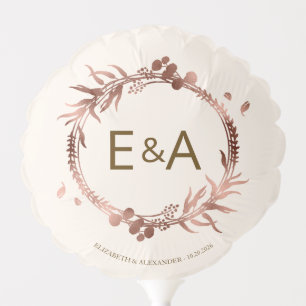 Monogram Calligraphy Photo Wedding Balloon