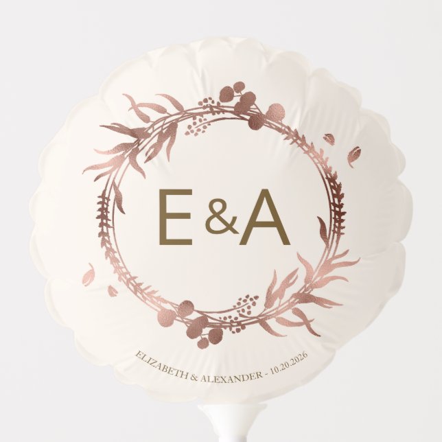 Monogram Calligraphy Photo Wedding Balloon (Front)