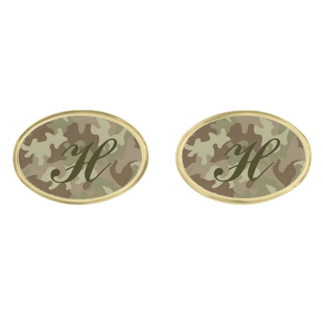 Monogram Camouflage Cufflinks (Front)