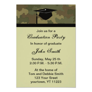 Camo Graduation Party Invitations 1