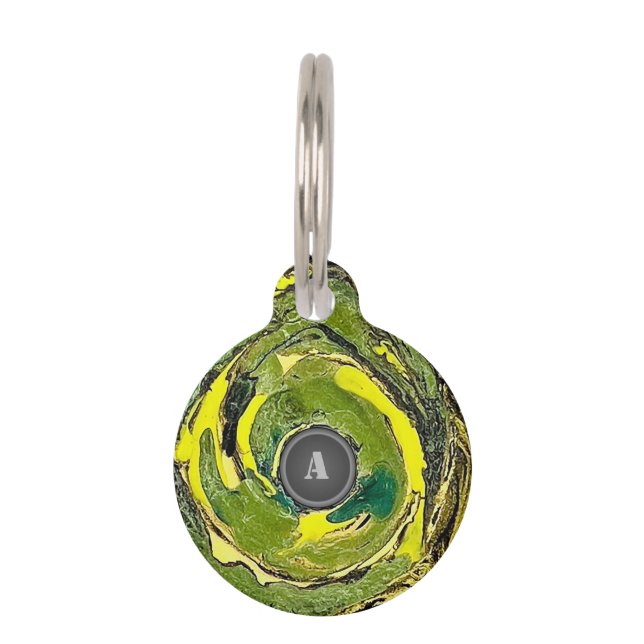 Monogram Camouflage Pet Tag (Front)