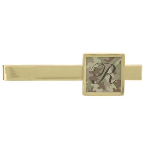 Monogram Camouflage Tie Bar