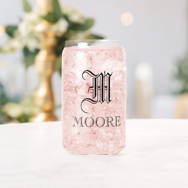 Monogram Can Glass (Insitu (Wedding))