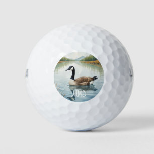 Monogram Canada Goose Bird Nature Animal Golf Balls