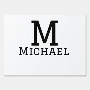 Monogram capital masculine add name simple classic sign