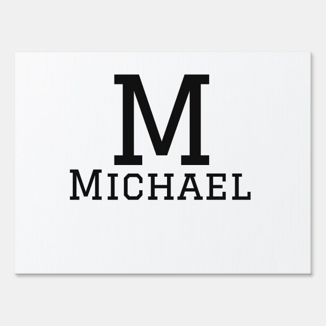 Monogram capital masculine add name simple classic sign (Front)