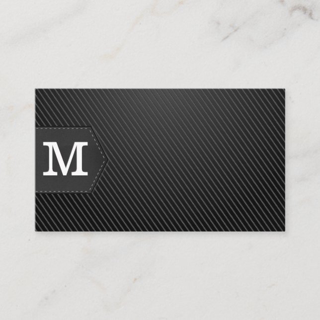 Monogram | Carbon Fiber Black Business Card (Front)