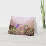 Monogram Card Butterfly Fantasy T at Zazzle