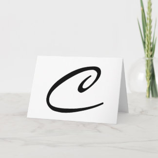 Monogram Card - "C" Customizable
