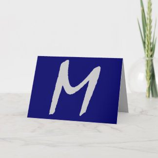 Monogram Card - "M" Customizable