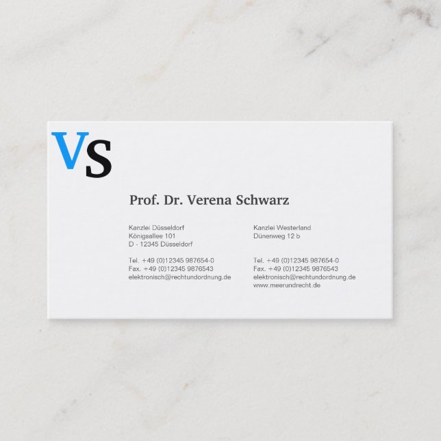 Monogram cards Blue Black (Front)