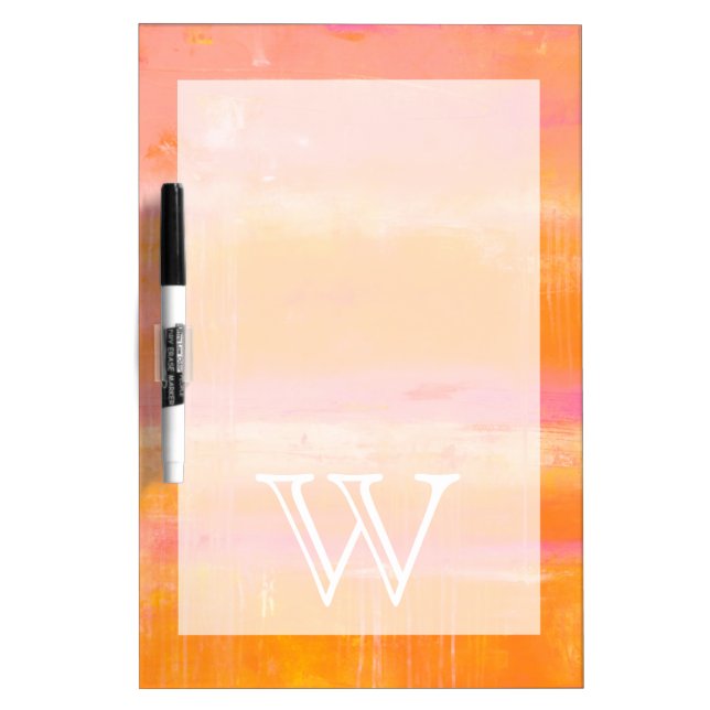 Monogram | Caribbean Sky Dry Erase Board (Front)