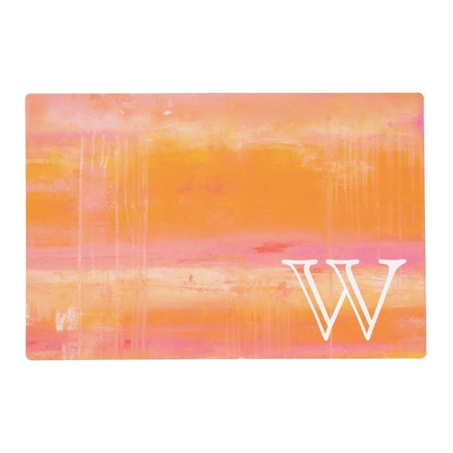 Monogram | Caribbean Sky Placemat (Front)