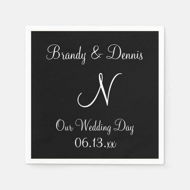 Monogram Carnelian Cute Colored Napkins (Front)