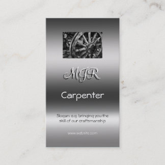 Monogram, Carpenter Business, metallic-effect Business Card