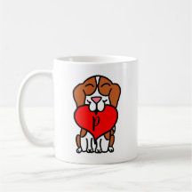 Monogram Cartoon Beagle Heart