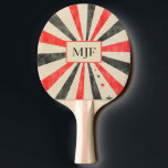 Monogram Casino Black and Red Ping Pong Paddle<br><div class="desc">Customize your product with your Initial,  Name or Monogram in any font and size you like. Click on the “customize it” button to adjust the text. Designed by Shelby Ann Gifts & Designs. For additional custom designs contact the shop owner.</div>