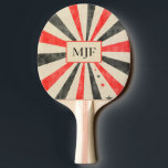 Monogram Casino Black and Red Ping Pong Paddle<br><div class="desc">Customize your product with your Initial,  Name or Monogram in any font and size you like. Click on the “customize it” button to adjust the text. Designed by Shelby Ann Gifts & Designs. For additional custom designs contact the shop owner.</div>