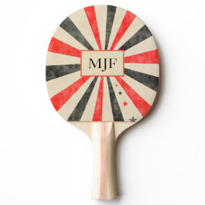 Monogram Casino Black and Red Ping Pong Paddle