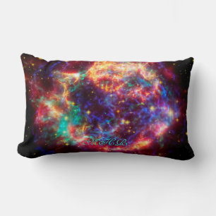 Monogram Cassiopeia, Milky Ways Youngest Supernova Lumbar Pillow