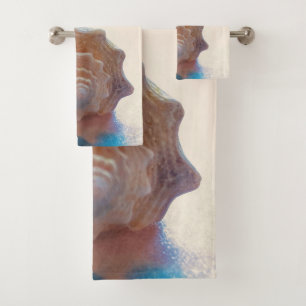 Monogram Casual Beach Sea Shell Bath Towel Set