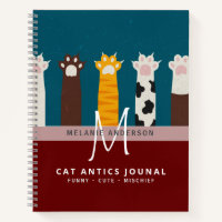 Monogram CAT Paws For Thought Journal Notebooks