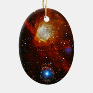 Monogram Celestial Bauble - SXP1062 space picture Ceramic Ornament